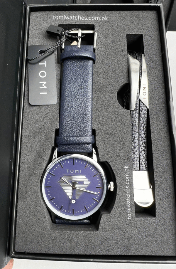 TOMI T-042 Stylish Men's Watch & Bracelet Gift Set | The Tomi Watches - Image 9