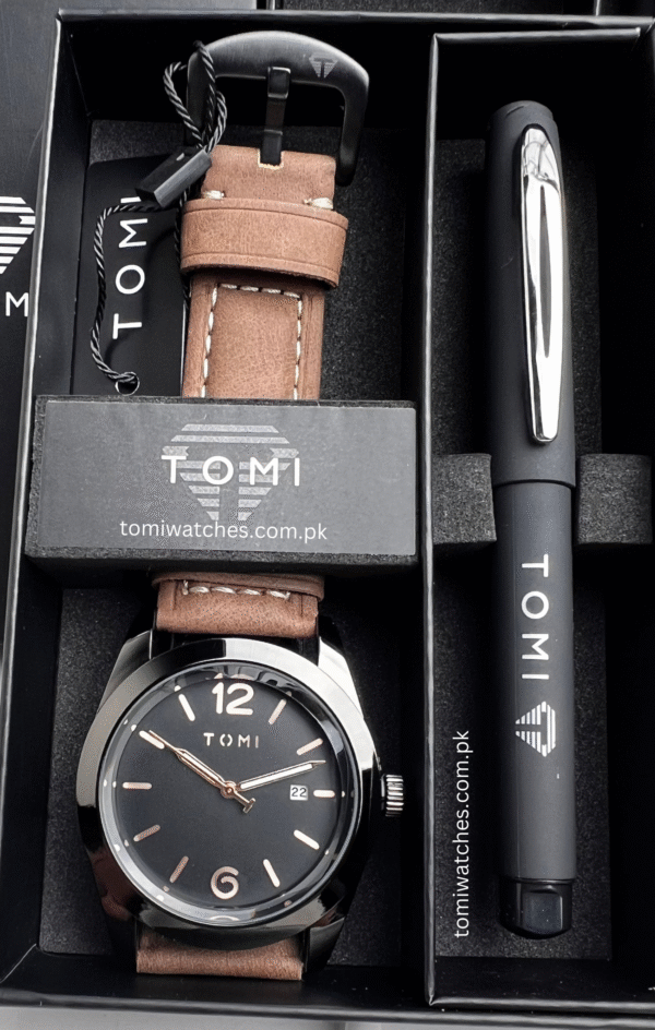 TOMI T-095 Men's Watch with Pen Gift Set | The Tomi Watches - Image 10