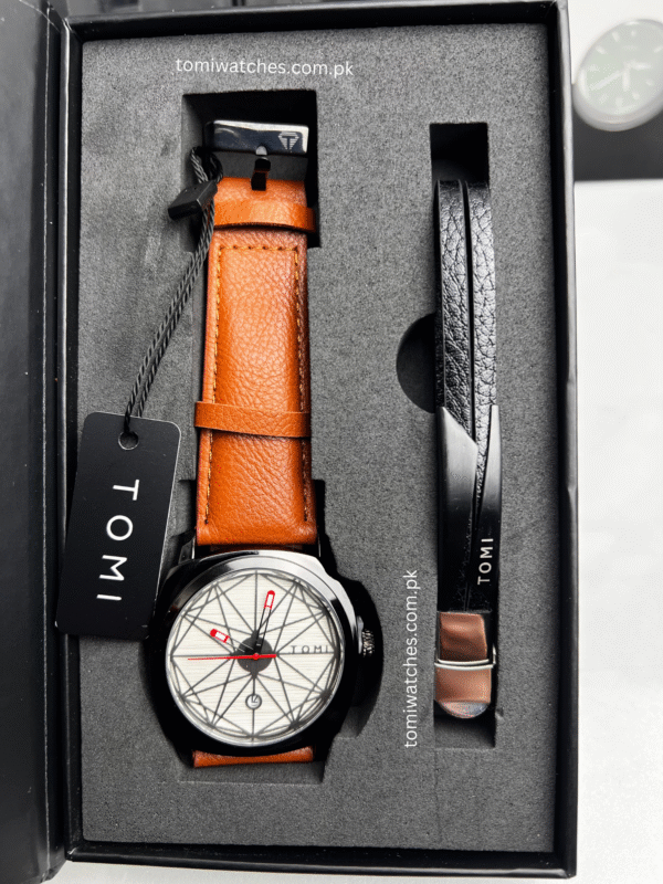 TOMI T-112 Stylish Men's Watch with Bracelet Gift Set | The Tomi Watches - Image 9
