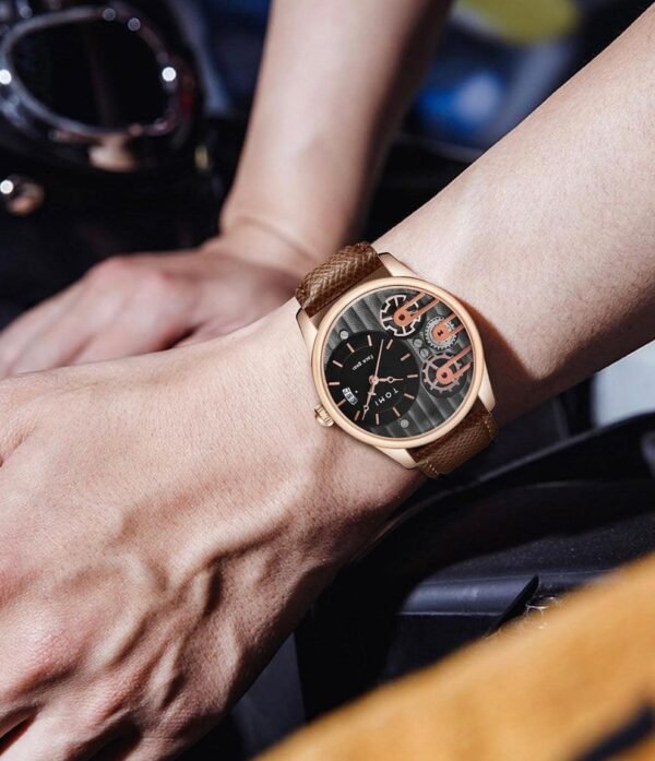 TOMI T-106 Face Gear Dual Strap Luxury Watch - Tomi Watches
