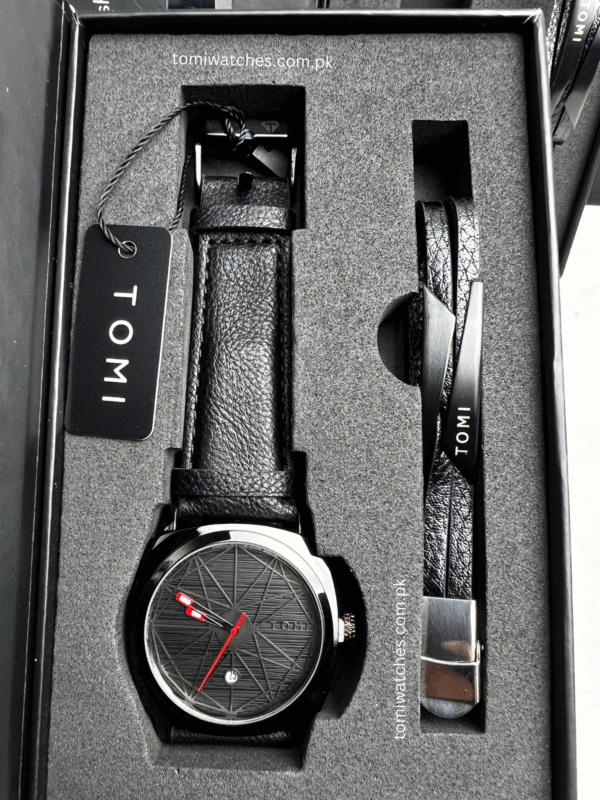 TOMI T-112 Stylish Men's Watch with Bracelet Gift Set | The Tomi Watches - Image 8