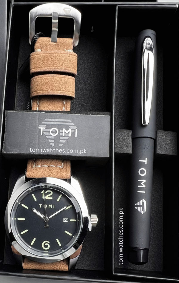 TOMI T-095 Men's Watch with Pen Gift Set | The Tomi Watches - Image 11