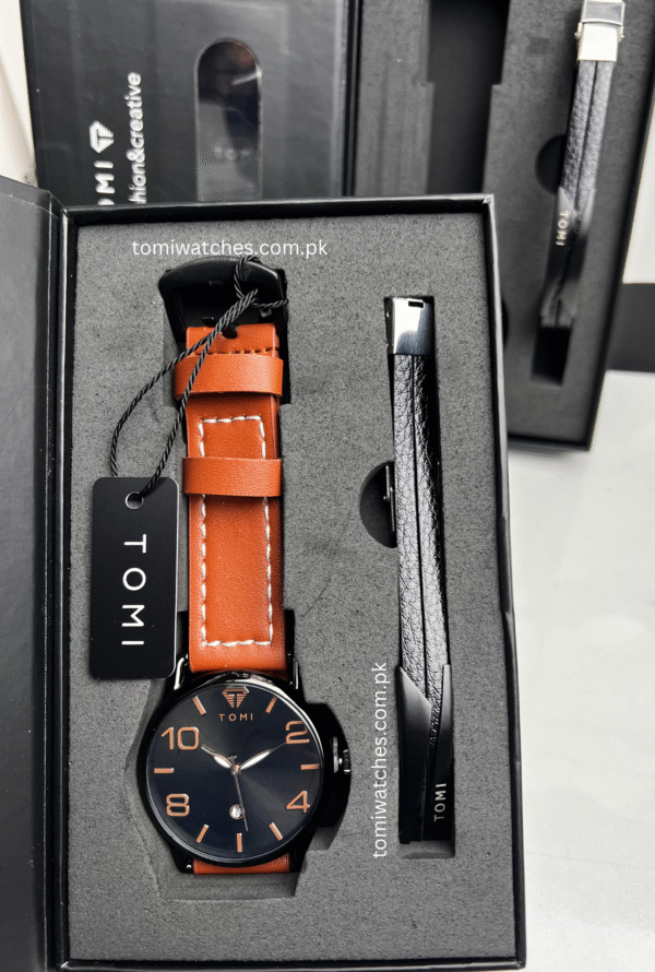 TOMI T-035 Men's Luxury Watch & Bracelet Gift Set | The Tomi Watches - Image 14