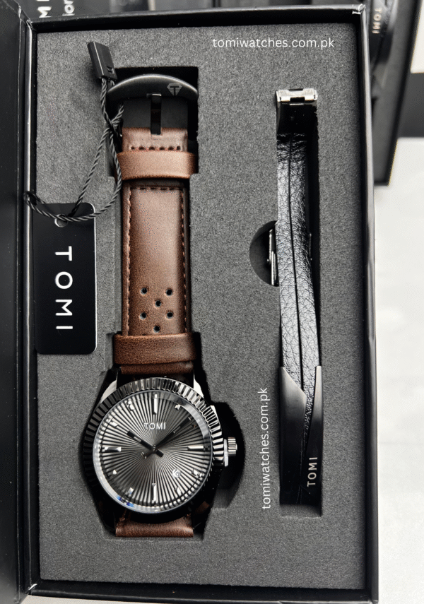 TOMI T-098 Stylish Men's Watch & Bracelet Gift Set | The Tomi Watches - Image 13