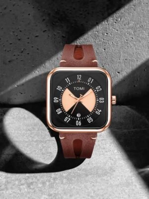 TOMI T-094 Luxury Watch Date Quartz Square Dial - Tomi Watches