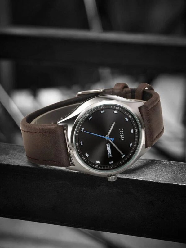 TOMI Men's Watch Quartz Leather Straps T-030 | The Tomi Watches - Image 14