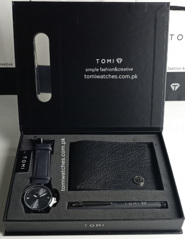 TOMI T-041 3PCS  Gift Box Set with Watch, Wallet & Pen | The Tomi Watches - Image 4