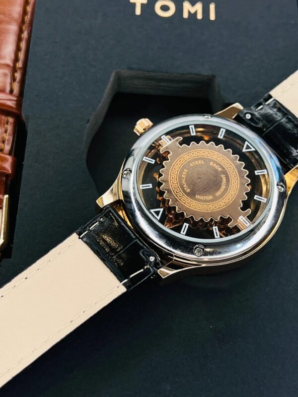 TOMI Iced Out Spinner Face Gear RoseGold - Tomi Watches