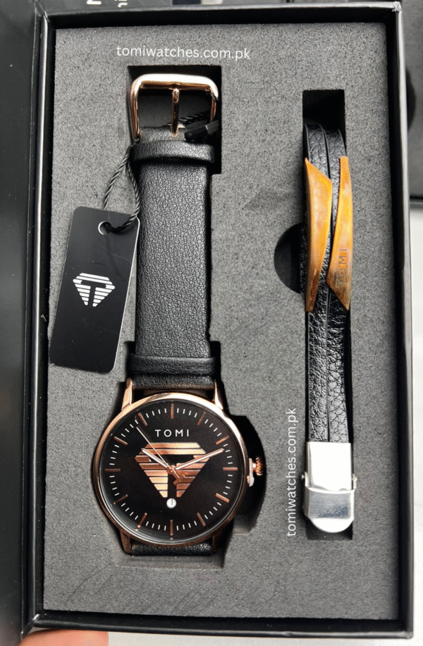 TOMI T-042 Stylish Men's Watch & Bracelet Gift Set | The Tomi Watches - Image 10
