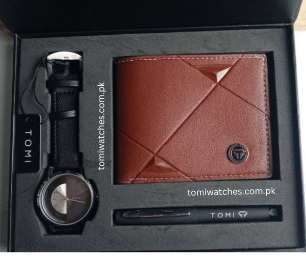 TOMI T-080 3PCS Gift Box Set with Watch, Wallet & Pen | The Tomi Watches - Image 5