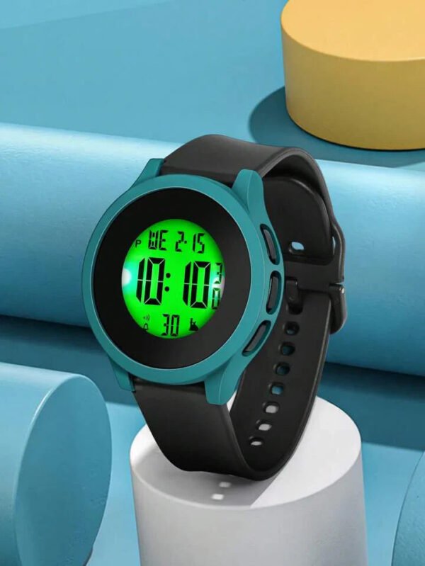 TOMI 5-in-1 Sports Digital Watch – Multi-Color Dial Covers, LED Light & Stopwatch - Image 8