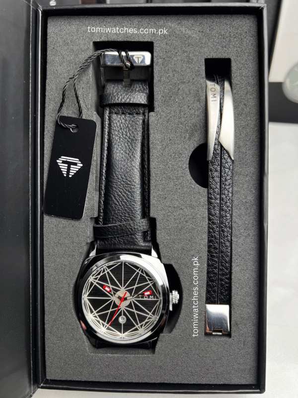 TOMI T-112 Stylish Men's Watch with Bracelet Gift Set | The Tomi Watches - Image 11