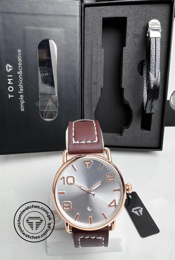TOMI T-035 Men's Luxury Watch & Bracelet Gift Set | The Tomi Watches - Image 6