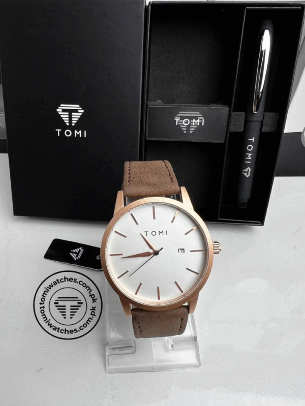 TOMI T-071 Men Watch Date with Pen Gift Set | The Tomi Watches