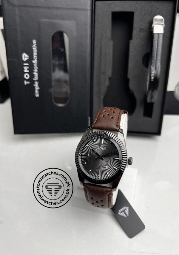 TOMI T-098 Stylish Men's Watch & Bracelet Gift Set | The Tomi Watches - Image 7