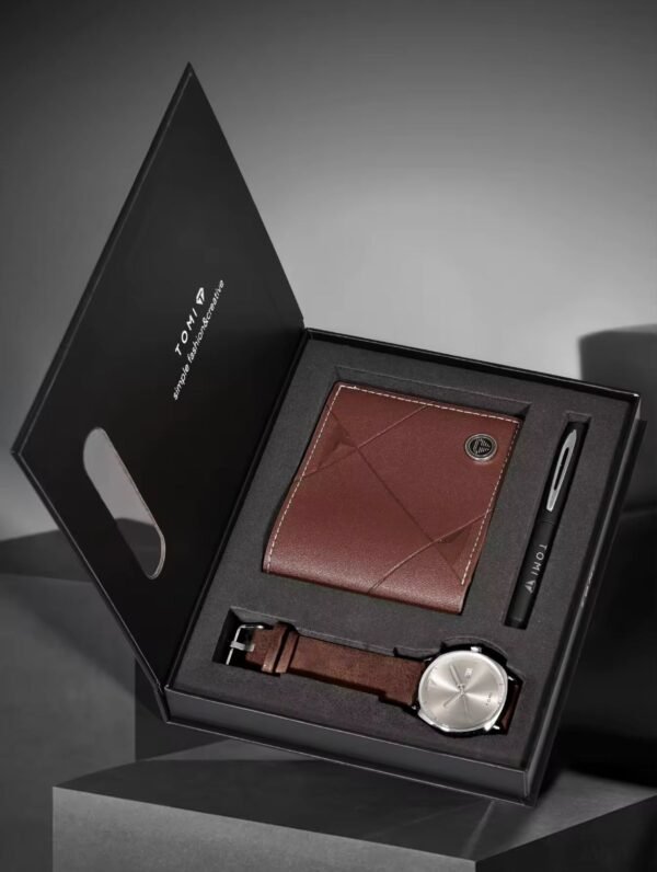 TOMI T-044 3PCS Gift Box Set with Watch, Wallet & Pen | The Tomi Watches