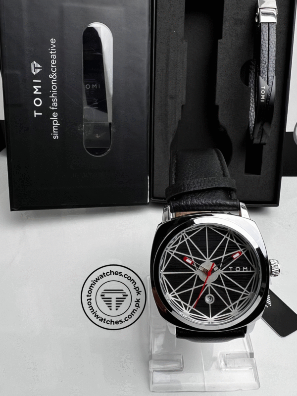TOMI T-112 Stylish Men's Watch with Bracelet Gift Set | The Tomi Watches - Image 4
