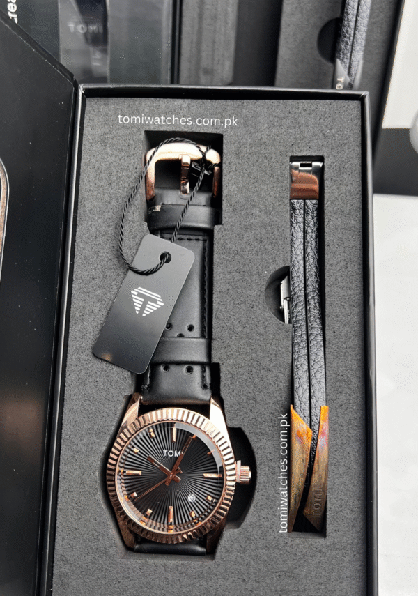 TOMI T-098 Stylish Men's Watch & Bracelet Gift Set | The Tomi Watches - Image 16