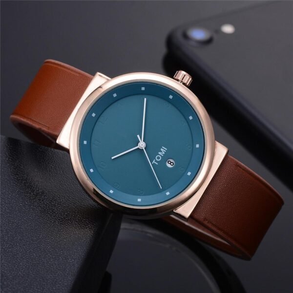 TOMI T-091 Men's Watch Round Dial Date Quartz - Tomi Watches