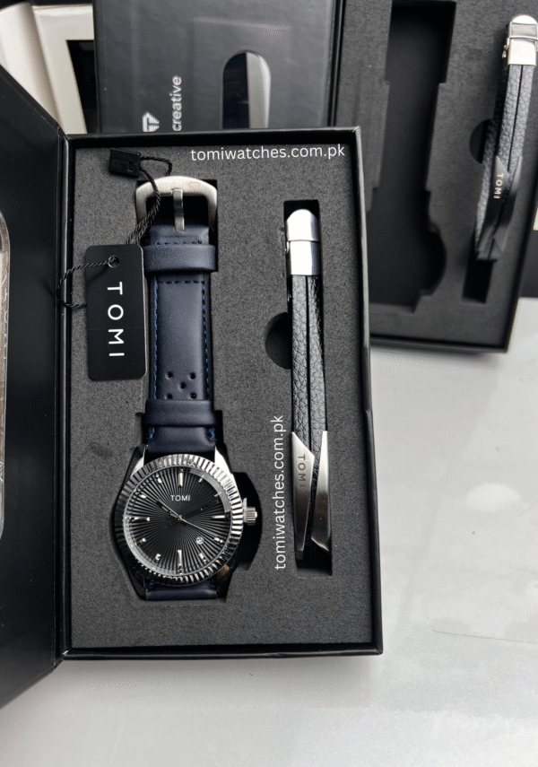 TOMI T-098 Stylish Men's Watch & Bracelet Gift Set | The Tomi Watches - Image 10