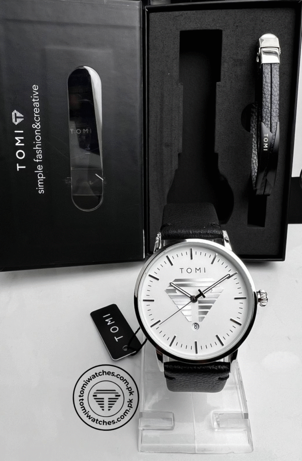 TOMI T-042 Stylish Men's Watch & Bracelet Gift Set | The Tomi Watches - Image 3