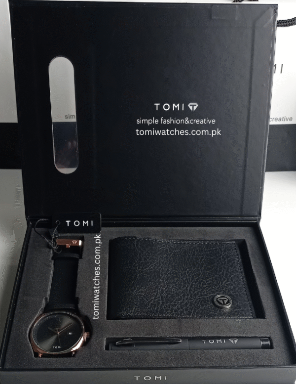 TOMI T-044 3PCS Gift Box Set with Watch, Wallet & Pen | The Tomi Watches - Image 5