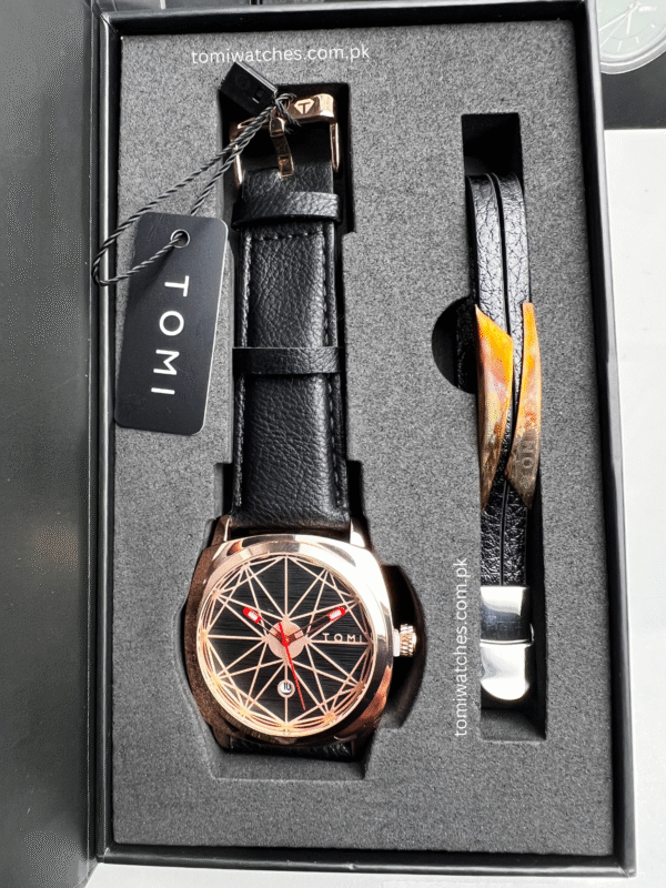 TOMI T-112 Stylish Men's Watch with Bracelet Gift Set | The Tomi Watches - Image 12
