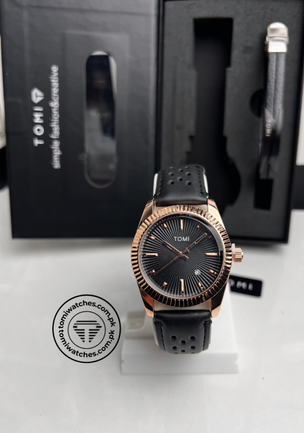 TOMI T-098 Stylish Men's Watch & Bracelet Gift Set | The Tomi Watches - Image 5