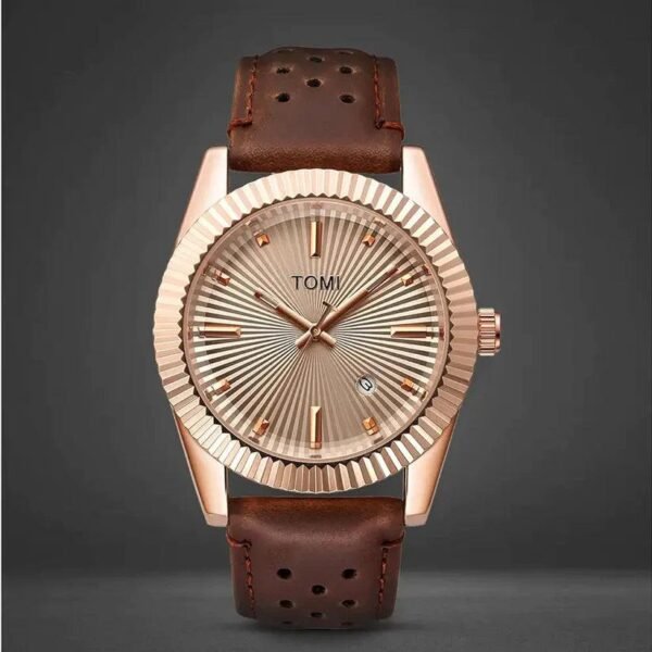 Brown Gold TOMI T-098 Men's Watch - Tomi Watches