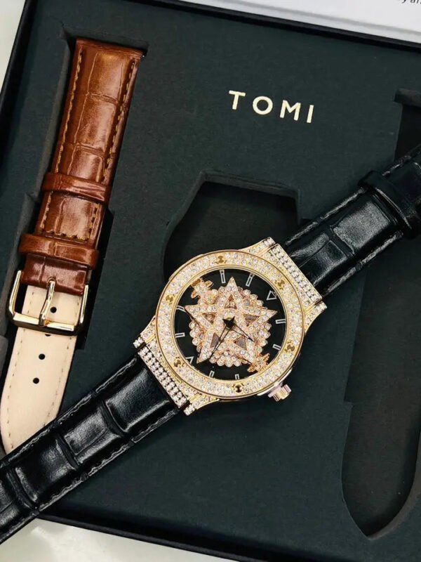 TOMI Skelton Iced Out Spinner Face Gear Silver | The Tomi Watches - Image 12