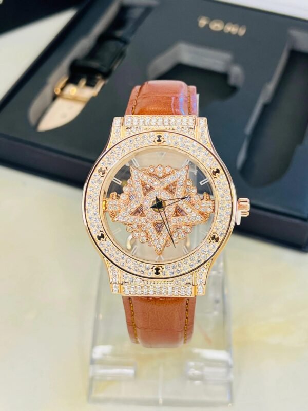 TOMI Iced Out Spinner Face Gear RoseGold - Tomi Watches