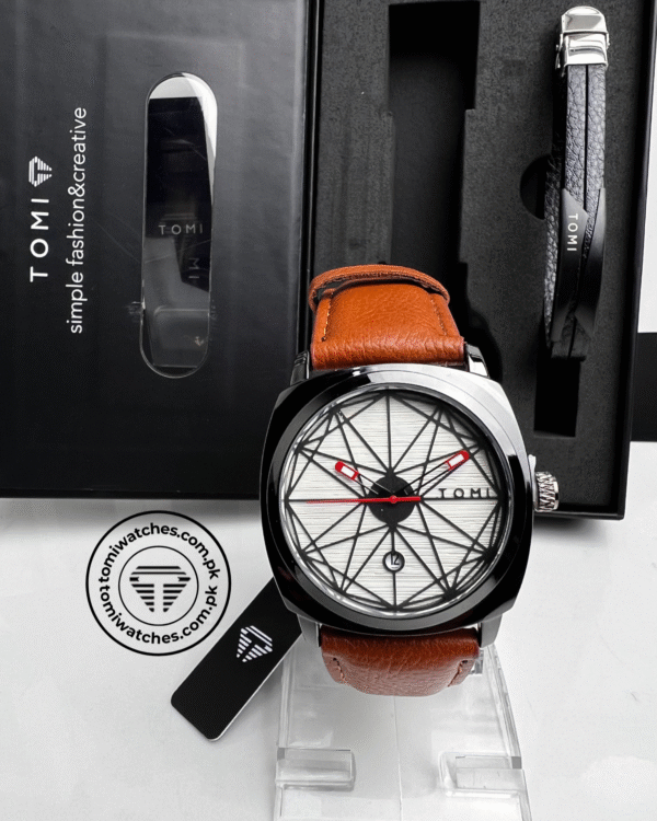 TOMI T-112 Stylish Men's Watch with Bracelet Gift Set | The Tomi Watches