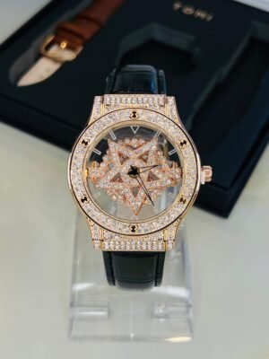 TOMI Iced Out Spinner Face Gear RoseGold - Tomi Watches