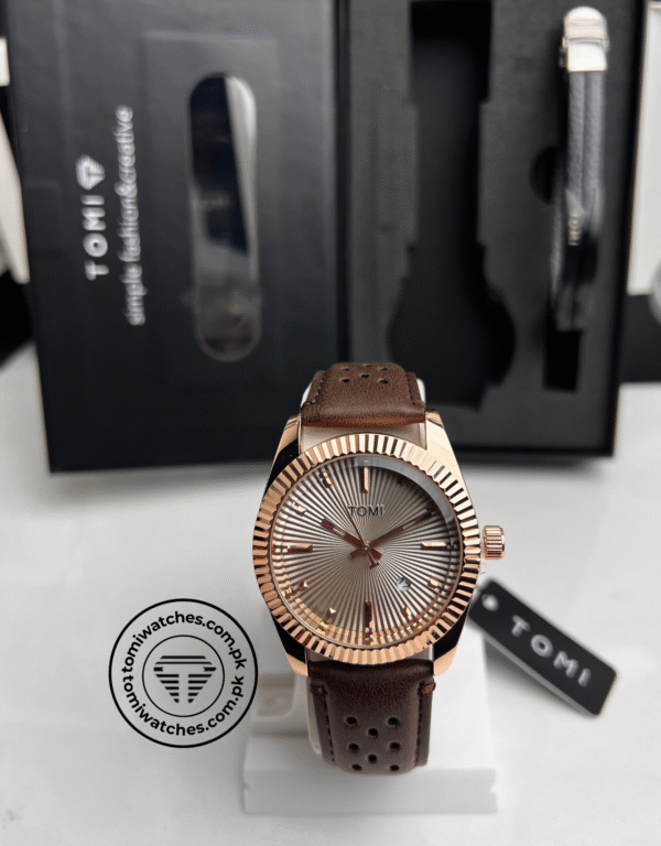 TOMI T-098 Stylish Men's Watch & Bracelet Gift Set | The Tomi Watches