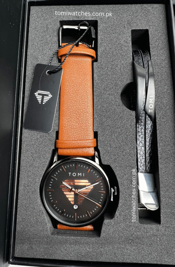 TOMI T-042 Stylish Men's Watch & Bracelet Gift Set | The Tomi Watches - Image 13
