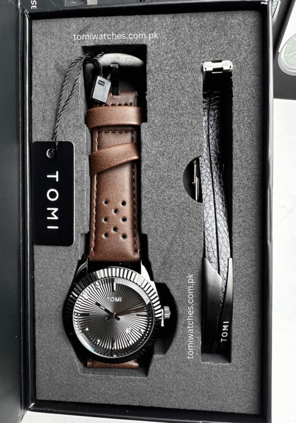 TOMI T-098 Stylish Men's Watch & Bracelet Gift Set | The Tomi Watches - Image 17