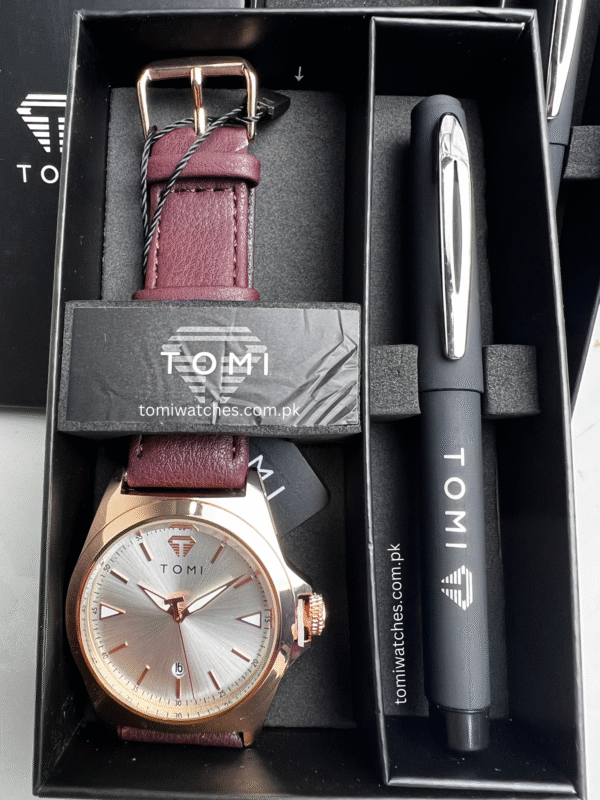 TOMI T-041 Business Watch with Pen Gift Set | The Tomi Watches - Image 23