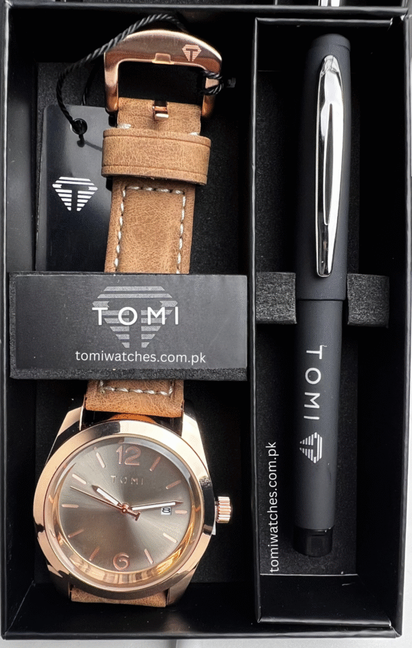 TOMI T-095 Men's Watch with Pen Gift Set | The Tomi Watches - Image 15