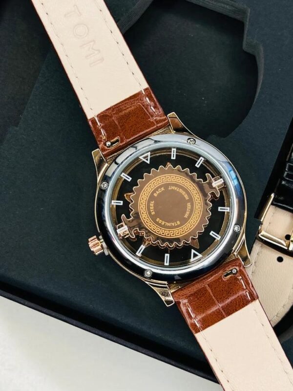 TOMI Iced Out Spinner Face Gear RoseGold - Tomi Watches