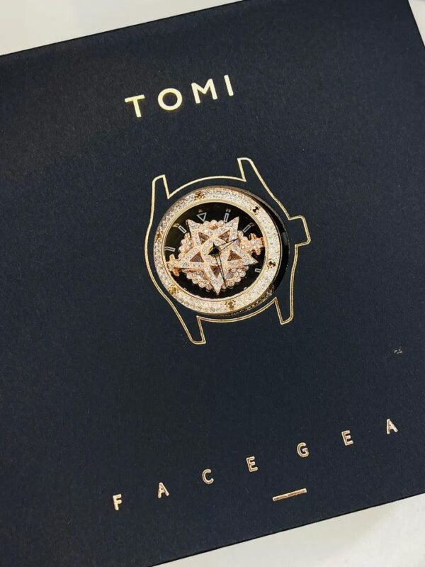 TOMI Iced Out Spinner Face Gear RoseGold - Tomi Watches