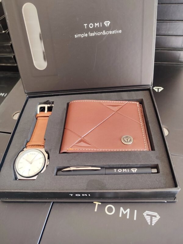 TOMI T-084 3PCS  Gift Box Set with Watch, Wallet & Pen | The Tomi Watches - Image 6