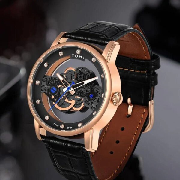 TOMI Skelton Face Gear Dual Strap Luxury T-102 | The Tomi Watches - Image 15
