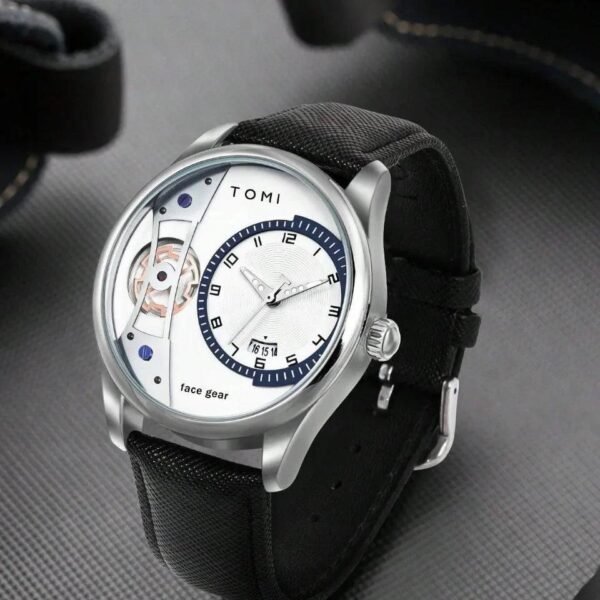 TOMI T-105 Face Gear Dual Strap Luxury Watch - Tomi Watches