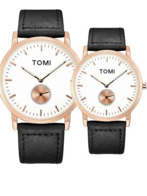 TOMI T-072 Couple Watch Chronograph Quartz Leather Straps - Tomi Watches
