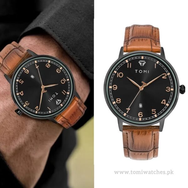 TOMI T-108 Quartz Watch – Stylish, Unisex, Date Display | The Tomi Watches - Image 2