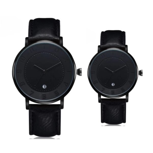 TOMI T-085 Couple Watch Date Quartz Leather Straps - Tomi Watches