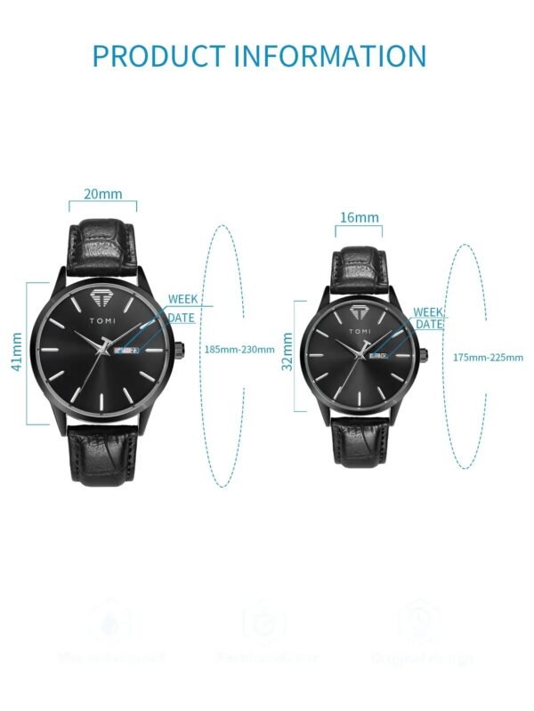 TOMI T-045 Couple Watches – Stylish Matching Set for Him & Her | The Tomi Watches - Image 11