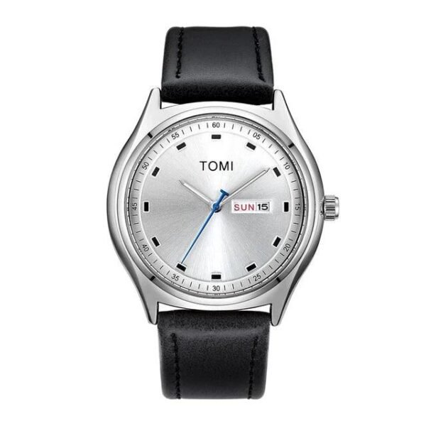 TOMI T-030 Men's Watch Date Day Quartz Leather Straps - Tomi Watches