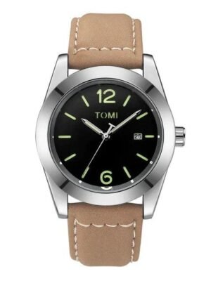 Beige Silver TOMI T-095 Men's Luxury Business Wrist Watch Quartz - Tomi Watches
