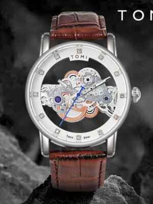 TOMI Skelton Face Gear Dual Strap Luxury T-102 | The Tomi Watches